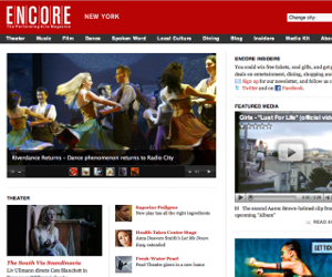 Encore Magazine website
